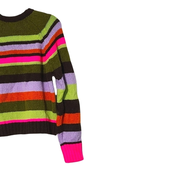 VELVET by Graham & Spencer Nessie Alpaca Stripe Sweater Womens Multi Crewneck XS - Picture 10 of 16